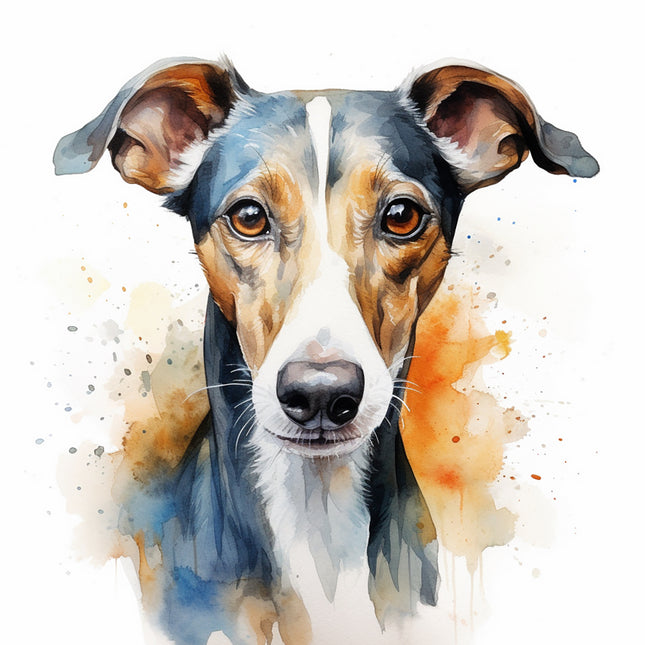 greyhound dog fabric panel