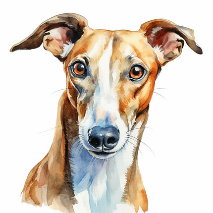 greyhound dog fabric panel