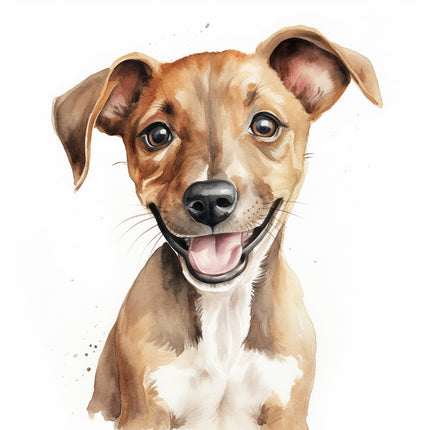 greyhound dog fabric panel