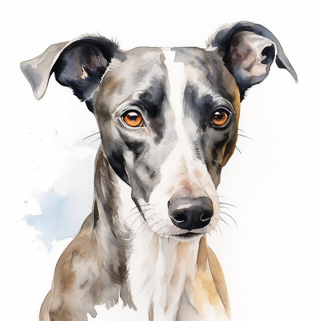 greyhound dog fabric panel