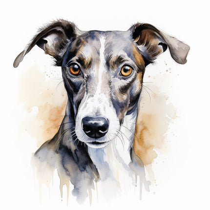 greyhound dog fabric panel