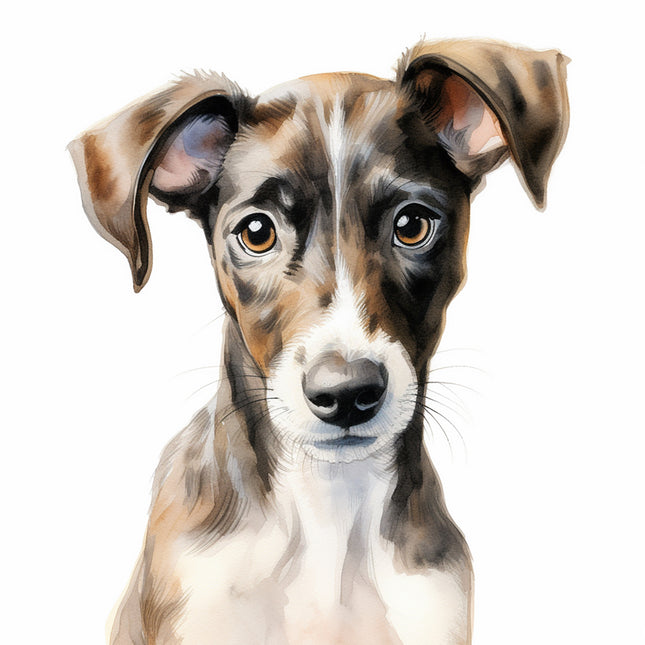 greyhound dog fabric panel