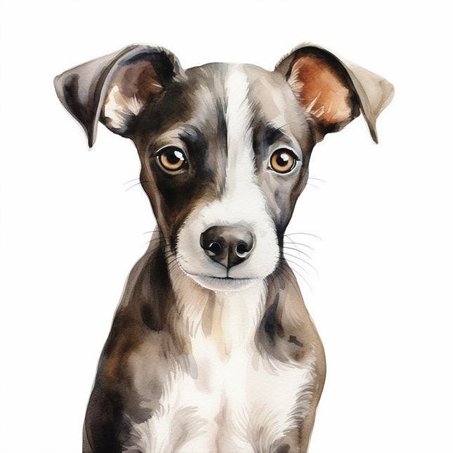 greyhound dog fabric panel