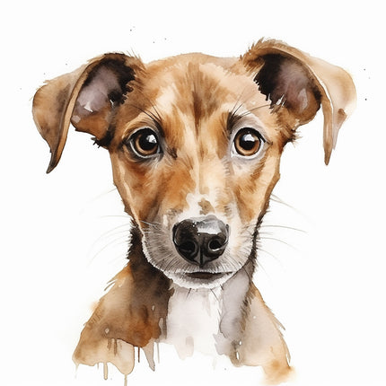 greyhound dog fabric panel