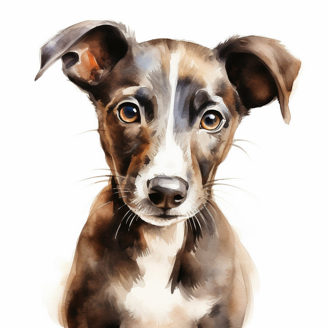 greyhound dog fabric panel