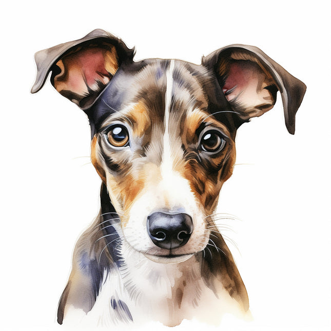 greyhound dog fabric panel