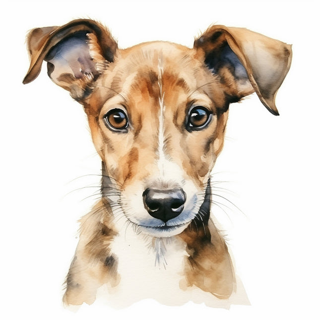 greyhound dog fabric panel