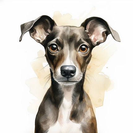 greyhound dog fabric panel