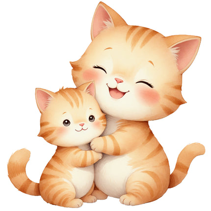 kittens hugging fabric panel