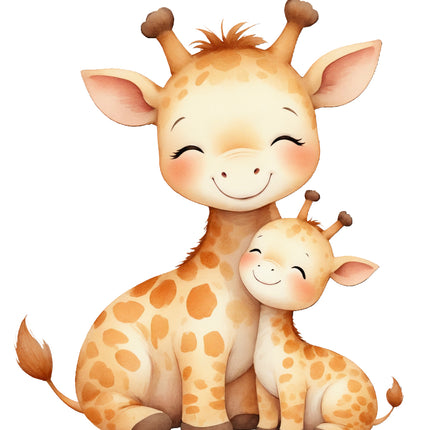 giraffes fabric panel