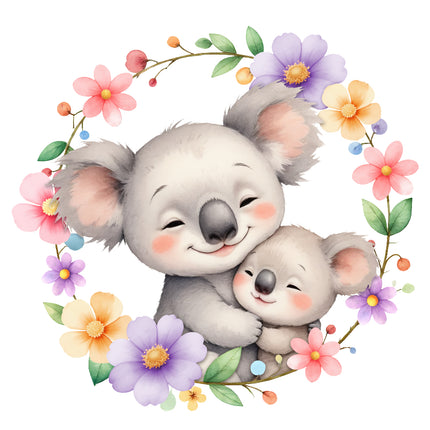 boho koala bear fabric panel