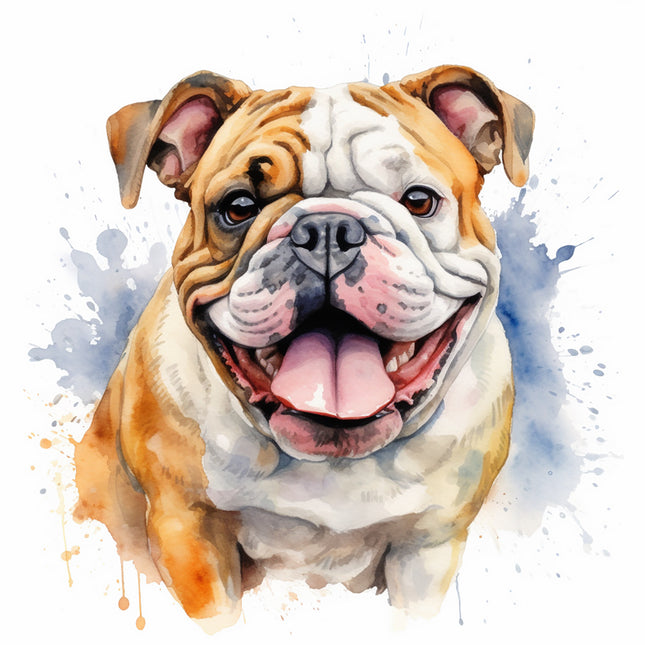 bull dog cotton fabric panel
