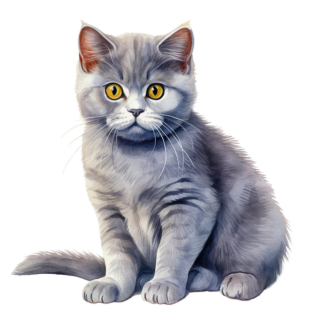 grey cat fabric panel