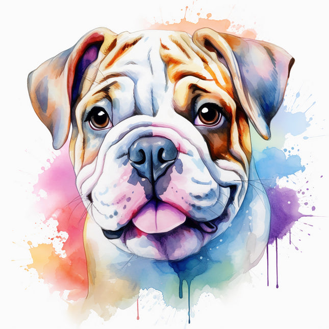 bulldog cotton quilt block