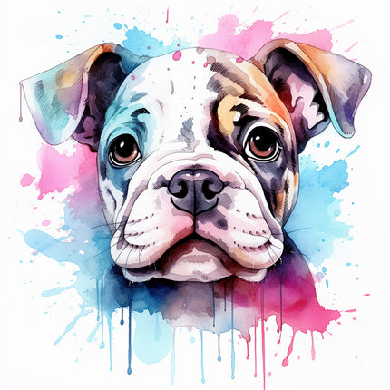 bulldog cotton quilt block