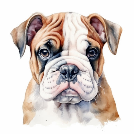 bulldog cotton quilt block