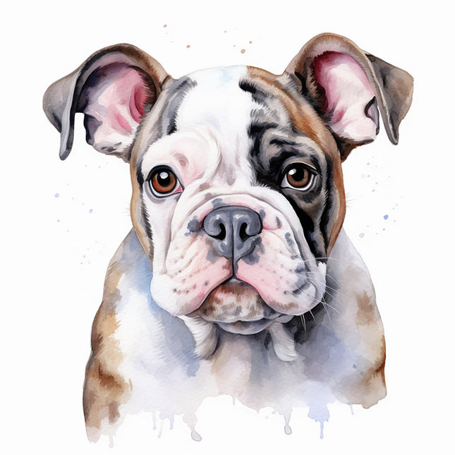 bulldog cotton quilt block