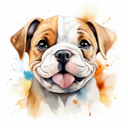 bulldog cotton quilt block