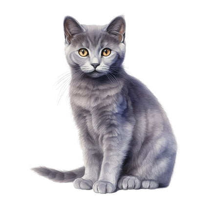 grey cat quilt block