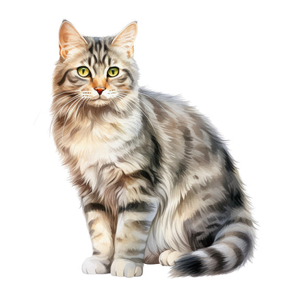 tabby cat fabric panel