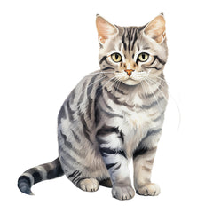 tabby cat fabric panel