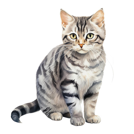 tabby cat fabric panel