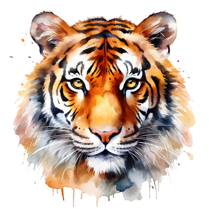 tiger portrait fabric panel