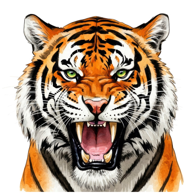 roaring tiger fabric panel