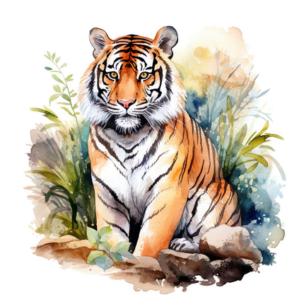 Tiger 100% Cotton Fabric Panel Block FLIP-AG214