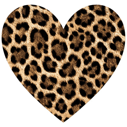 leopard print heart quilt block
