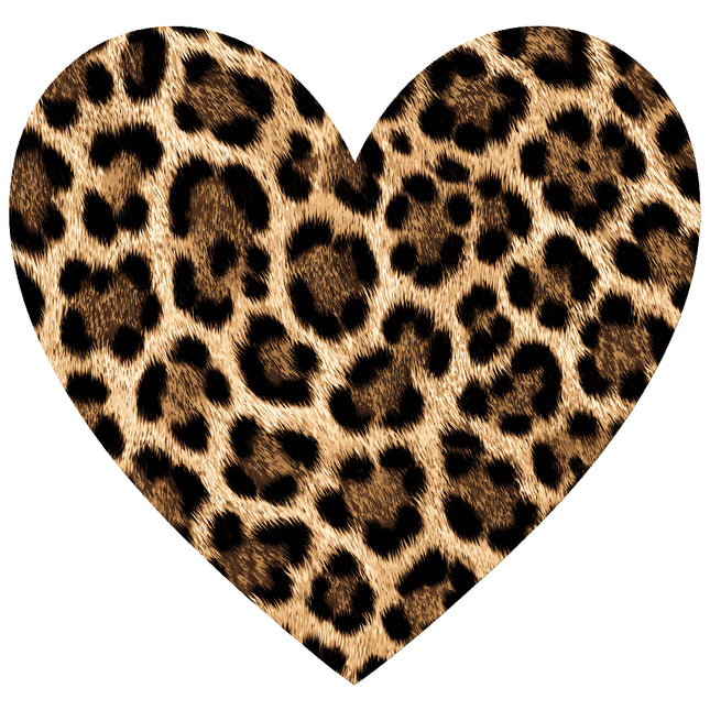 leopard print heart quilt block
