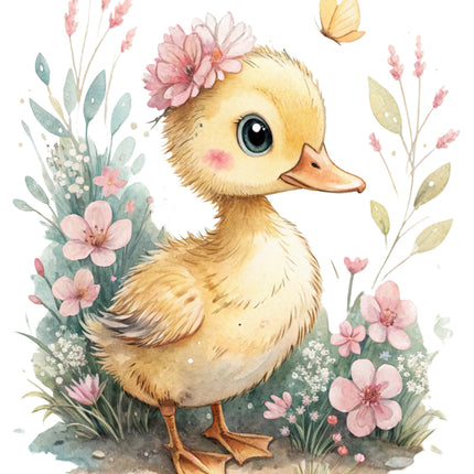 duckling cotton quilt block