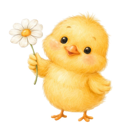 Easter Spring Chick 100% Cotton Fabric Panel Block AG2311