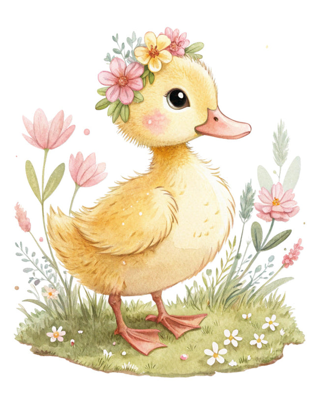 duckling cotton quilt block