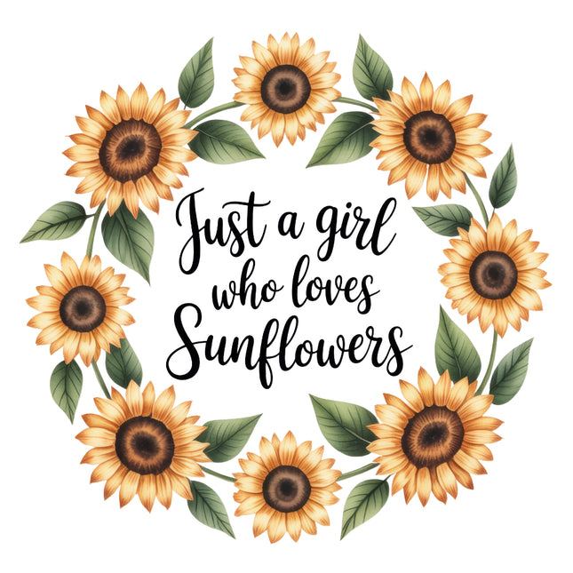 sunflower wreath fabric panel