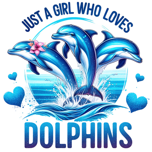 love dolphins fabric panel