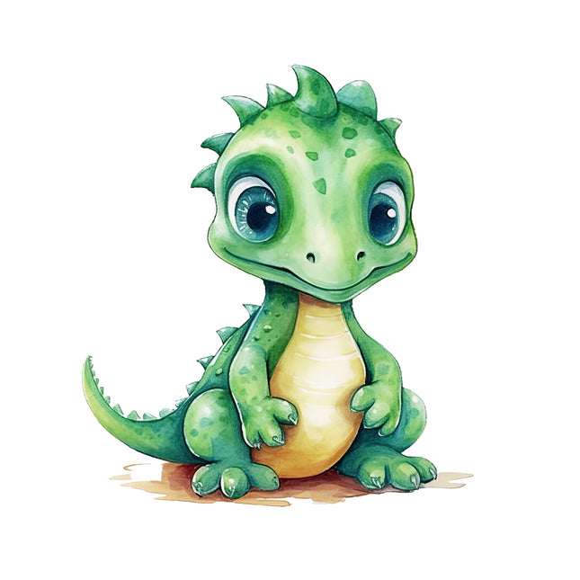 green dinosaur fabric panel