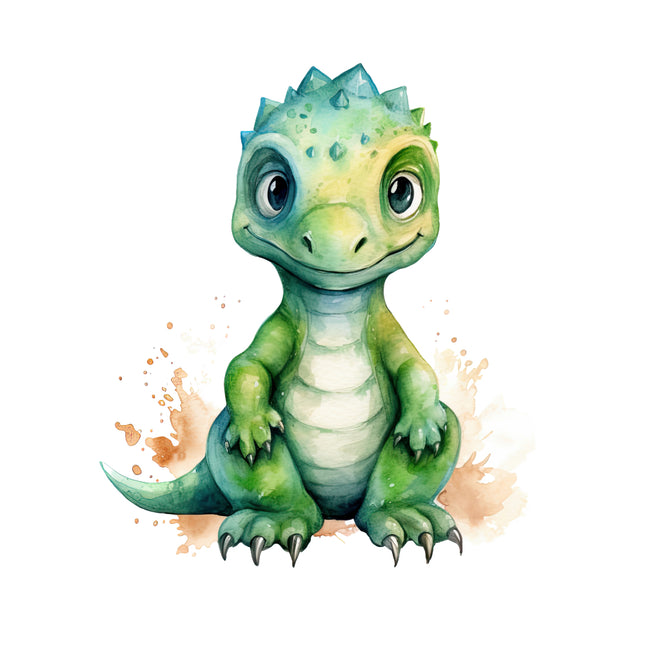 green dinosaur fabric panel