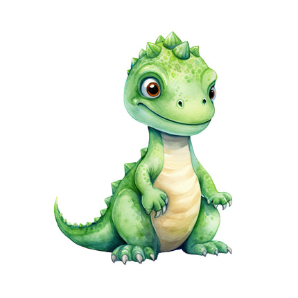 green dinosaur fabric panel