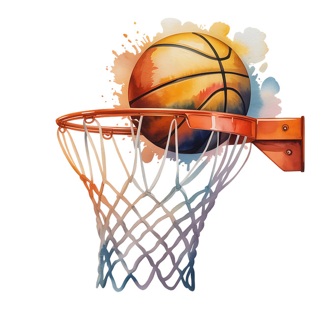 Basketball & Hoop 100% Cotton Fabric Panel Block AH128 (Copy)