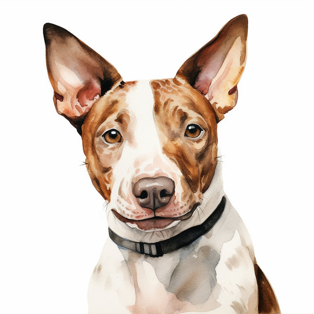 Bull terrier dog cotton fabric panel