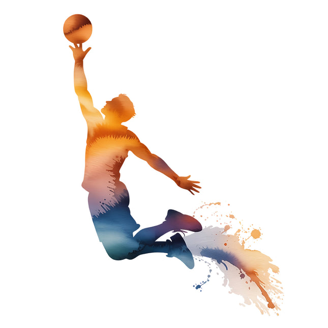 Basketball player quilt block