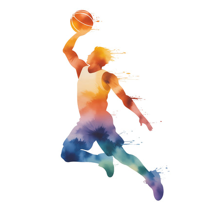 Basketball player quilt block