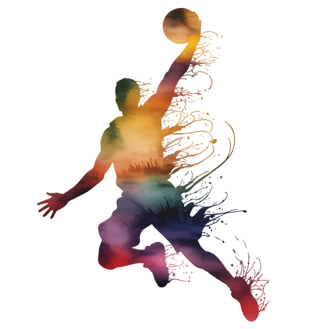 Basketball player quilt block