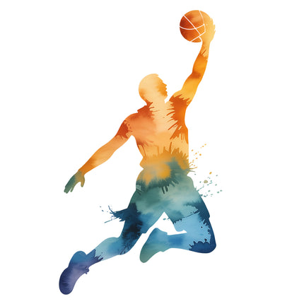 basketball player cotton fabric panel