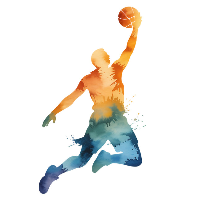 basketball player cotton fabric panel