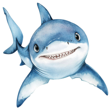Cartoon shark fabric panel