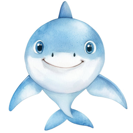 happy shark cotton quilt block
