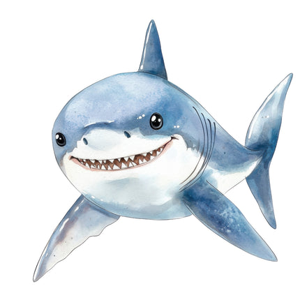 Cartoon shark fabric panel