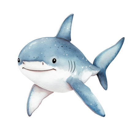 Cartoon shark quilt block